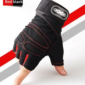 Unisex Half-Finger Sports Gloves, Anti-Slip Wear-Resistant Professional Training Thick Wrist Protection, Suitable for Dumbbell Lifting and Equipment Workout