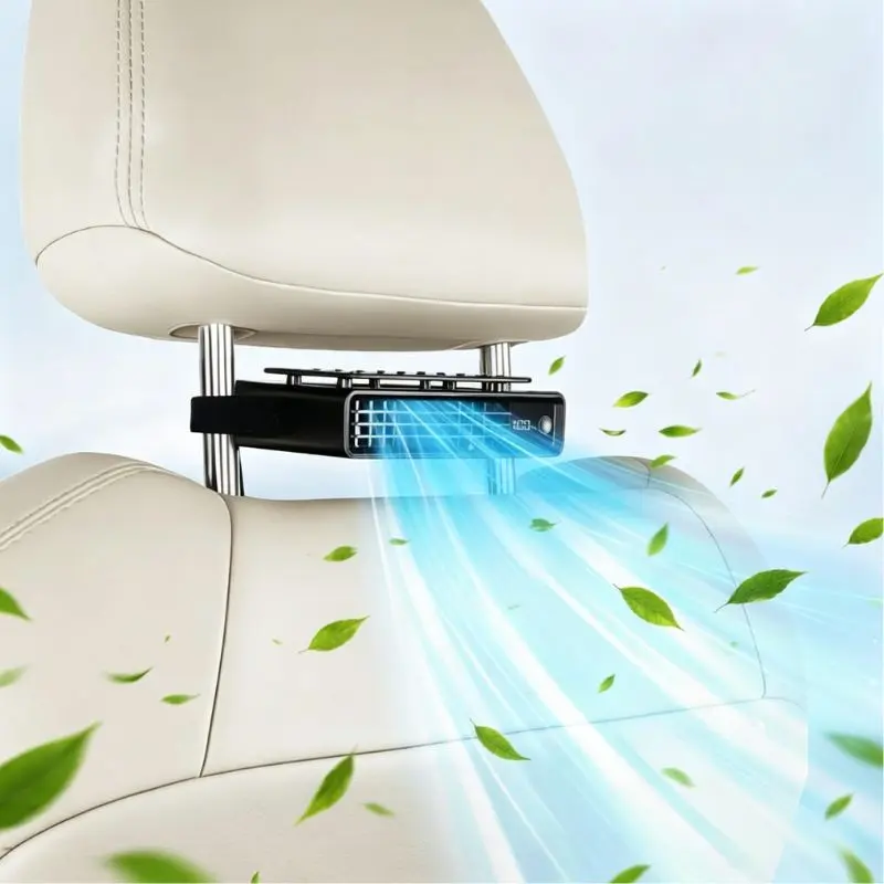 【SummerFinds】JOYTUTUS 2026 Car Seat Fan with Seatback Cooling Airflow for Driver & Back Seat Passengers, 5-speed Quiet Detachable Clip Magic Tape Backseat Wireless Fan for Baby Rear Facing, Headrest Carseat Fan for Infant, Kids & Dogs