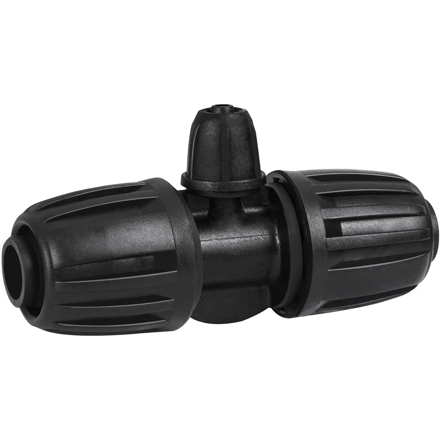 1/2 Inch To 1/4 Drip Irrigation Fittings - 8 Pack Drip Line Irrigation 1/2'' to 1/4'' Barbed Tee Adapter Anti-Drop Lock Nut Barbed Reducer 3 Way Connectors for Drip Irrigation System