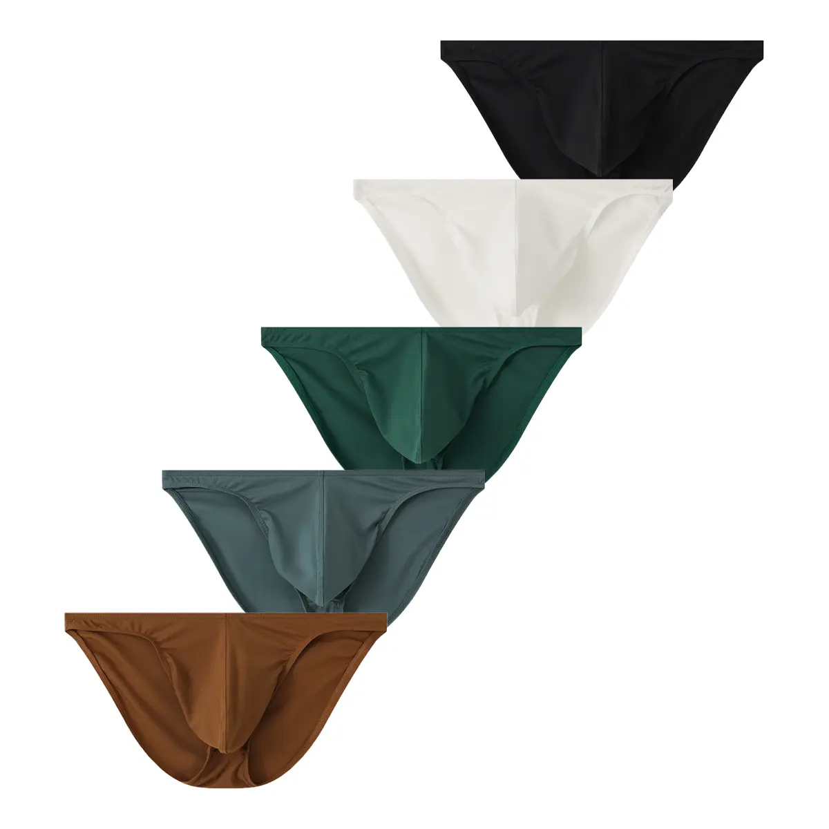 Men's low-rise briefs, comfortable and soft waistband, 5-pack, mixed colors