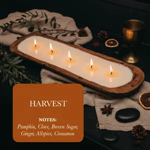 5-Wick Dough Bowl Soy Candle - Harvest