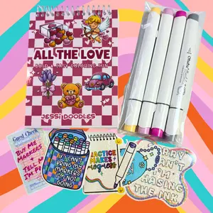1 MINI Build Your Own Coloring Bundle- Choose your Markers & Mini Spiral Coloring Book!