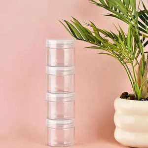 50ML Transparent Pet Sealed Storage Jar, Travel Portable Multi-Functional Empty Bottle, Durable Leakproof Reusable Container