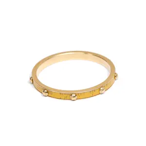 Pre-owned Yellow Alloy Size 17 Porcelain Clasp Bracelet