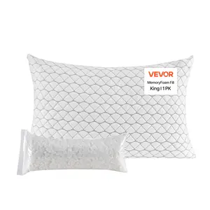 VEVOR Bed Pillow for Sleeping,  King Size Luxury Quality Hotel Pillow with Memory Foam Fill, Supportive & Adjustable, Includes Natural Firber Pillowcase, Bedding for Back, Stomach and Side Sleepers