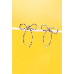 THE ROPE BOW EARRINGS IN SILVER