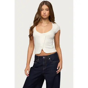 Blaunca Asymmetric Knit Top