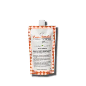 Ecoslay Orange Marmalade Curl Definer - Firm-Hold Cream Styling Gel with Flaxseed and Aloe Vera for Juicy, Frizz-Free Curls - Haircare Natural Nectar