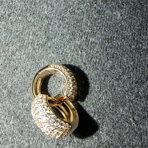 Hoop earrings 18K Gold Plated for men and women Imitation Diamond Jewelry Gift
