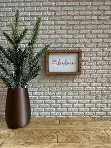 "Merry Christmas" Framed Farmhouse Wall Art