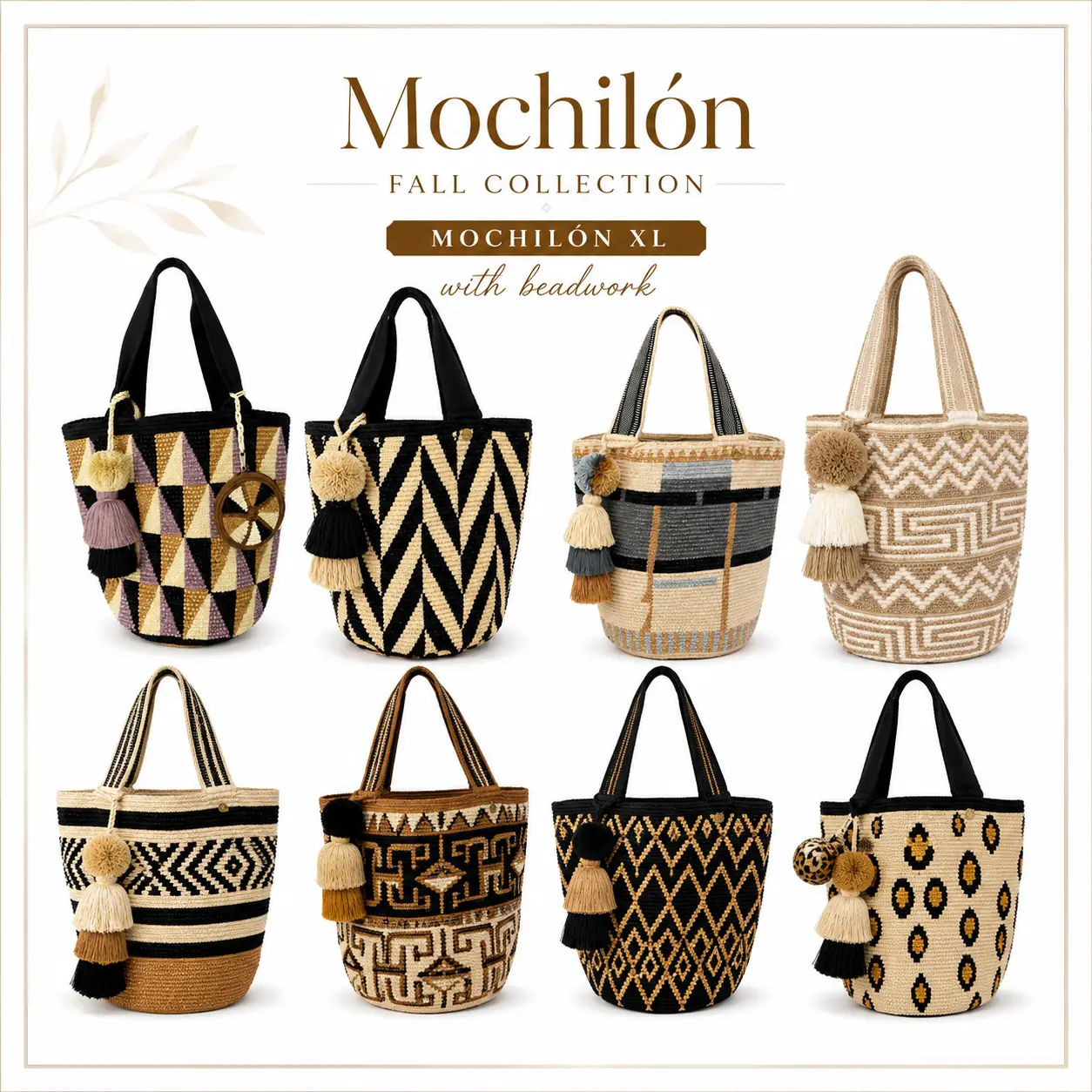 XL WAYUU BEADED MOCHILA BAG