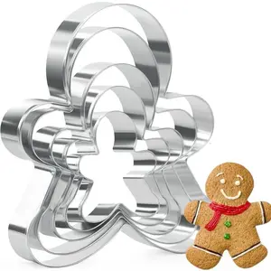 Ginerbread Man Cookie  Set,5PCS Gingerbread woman Cutters Stainless Steel F or Holiday Baking