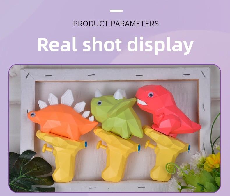 Cute Dinosaur Water Gun, Low-Poly Dinosaur Shape, Easy to Operate, Perfect for Summer Outdoor Play, Family Activities & Friend Gatherings