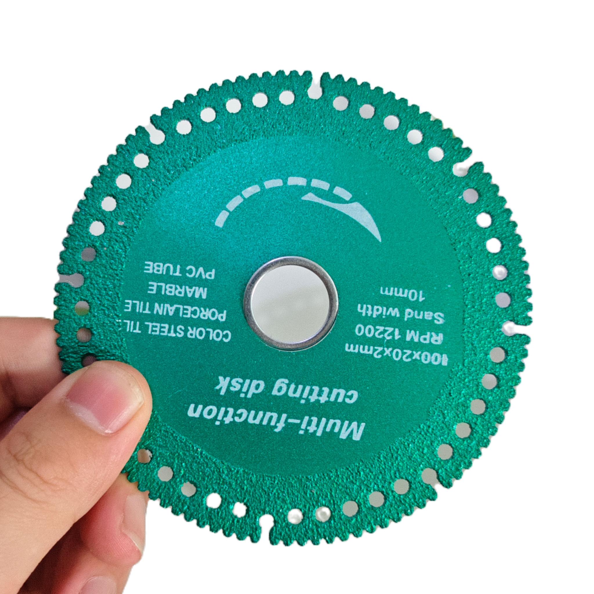 LOZLIN 4.5" Diamond Tile Cutting Blade 1/3PCS Ultra-Thin Dry Cut Disc for Ceramic Marble Granite Porcelain Masonry Stone, Angle Grinder Saw Blade Durable Power Tool for Home Improvement & Construction