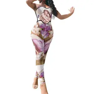 Women’s Sexy Printed Angel Jumpsuit Clothing Fit