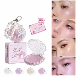 Pearl Bow DIY Highlighter Powder, Face Brightening Glitter Blush, Shimmering High Light for Eyes, Cheeks, Nose, Lips, Prismatic Glow Highlighter, Glowy Highlighter, Highlighter Makeup