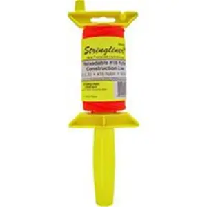 Stringliner By U.S. Tape Co. Reel Line 250Ft Orange Braided 25159