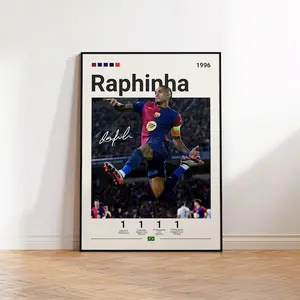 Raphinha Poster, Barca Print, Raphinha Fan Gift, Soccer Gifts, Football Player Poster, Soccer Wall Art, Sports Bedroom Print, Barca Wall Art #4648