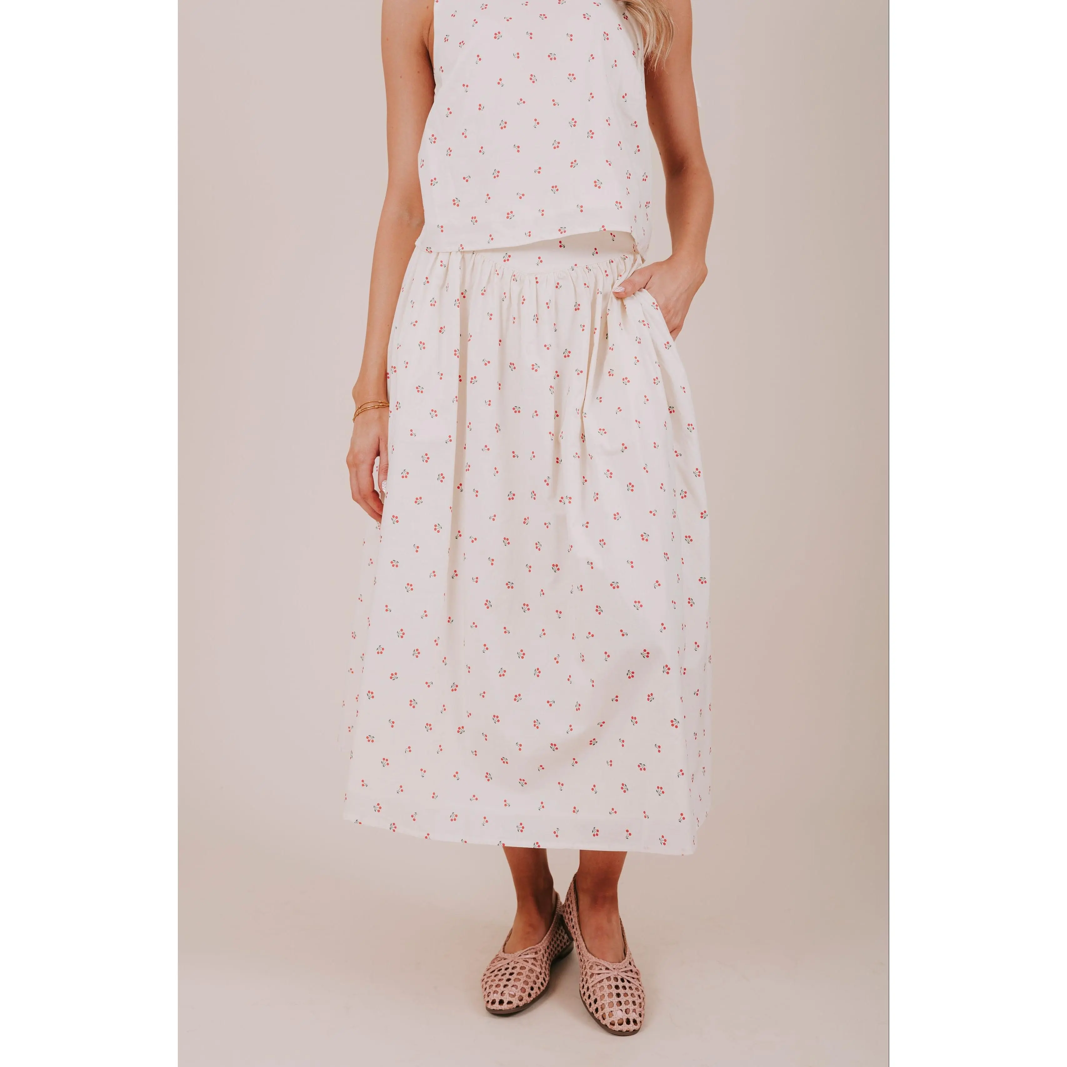 Cherries At The Park Skirt