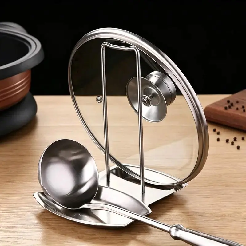 Stainless Steel Pot Lid Rack - Multifunctional Kitchen Organization Solution with Removable Shelf, Durable, Corrosion-Resistant, Heat-Resistant, 1-Piece No-Fuss Installation, Easy-to-Clean Pan Protector Display, 228g