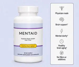 Mentaid Psychiatrist Formulated Supplements to Help Brain Health Over Time, Helps Brain Fog, Focus, Memory and Staying Sharp