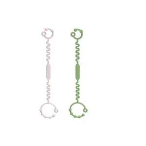 2pcs silicone pacifier chain holder for babies, Adjustable Baby Stroller Toy Rope,Baby Silicone Safety Toy Rope & Bottle Rope, Baby High Chair, Car Seat  Accessories, Stroller