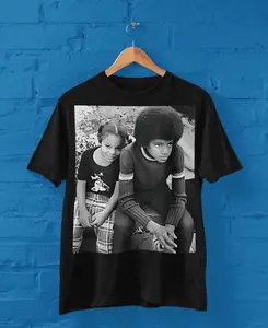 Young Michael & Janet Shirt, New Mj, Afro Mj Photo, 90s 80s Pop King, Together Again, Rhythm Nation, 70s Soul Rb, Vintage 60s Motown Singer