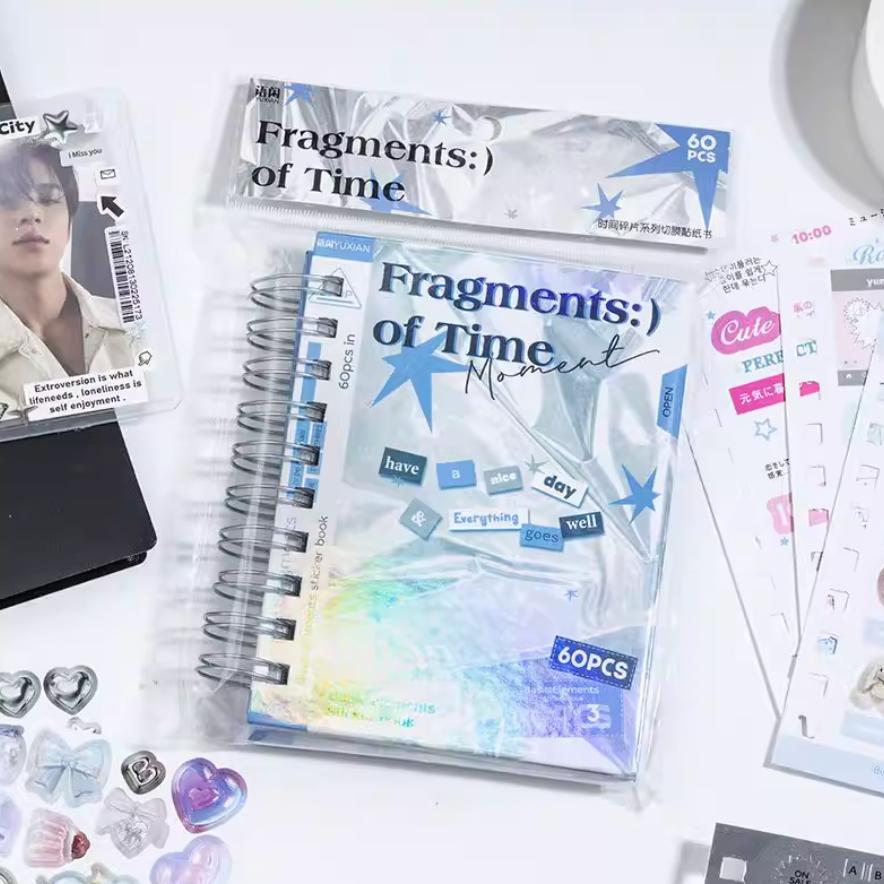 2500pcs Time Fragments PET Sticker Book, DIY Diary Decoration Scrapbooking Stickers
