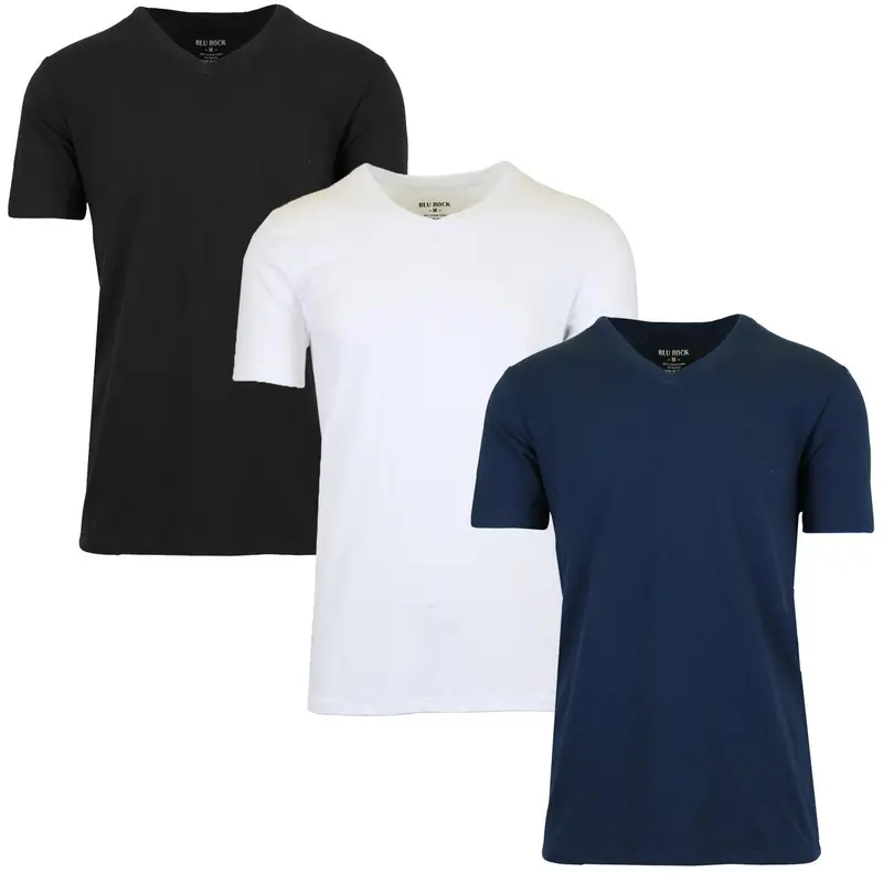 Black - Navy - White (V-Neck Stretch)