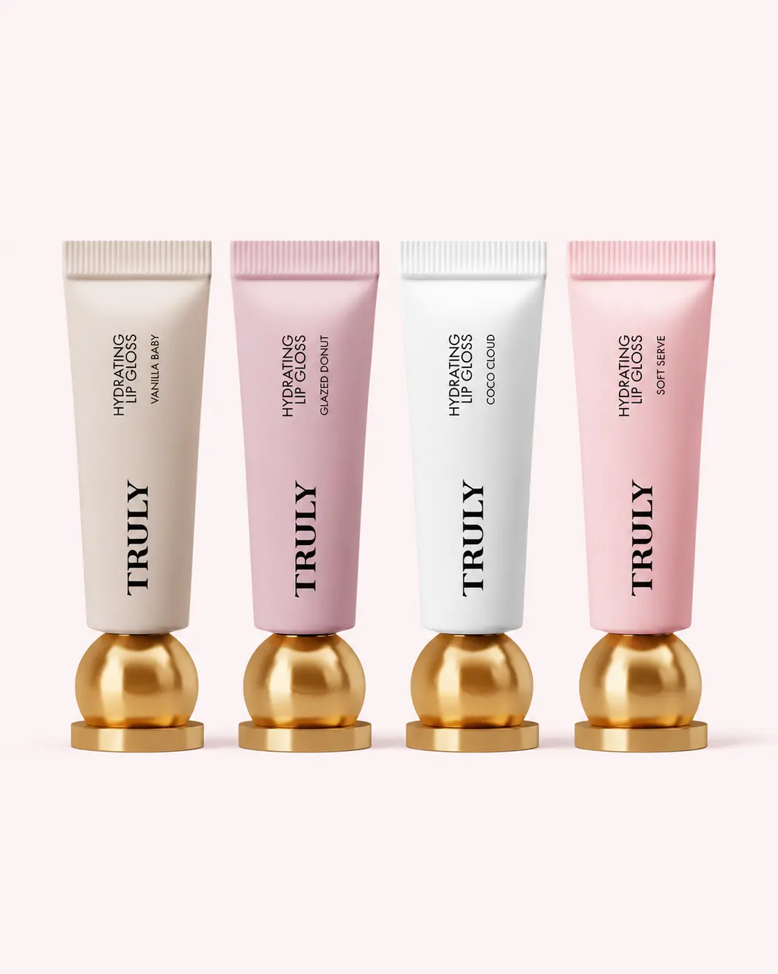 Hydrating Lip Gloss Complete Collection - 4-Piece Lip Gloss Set, High Shine & Tinted, Infused with Hyaluronic Acid, Jojoba Oil & Shea Butter