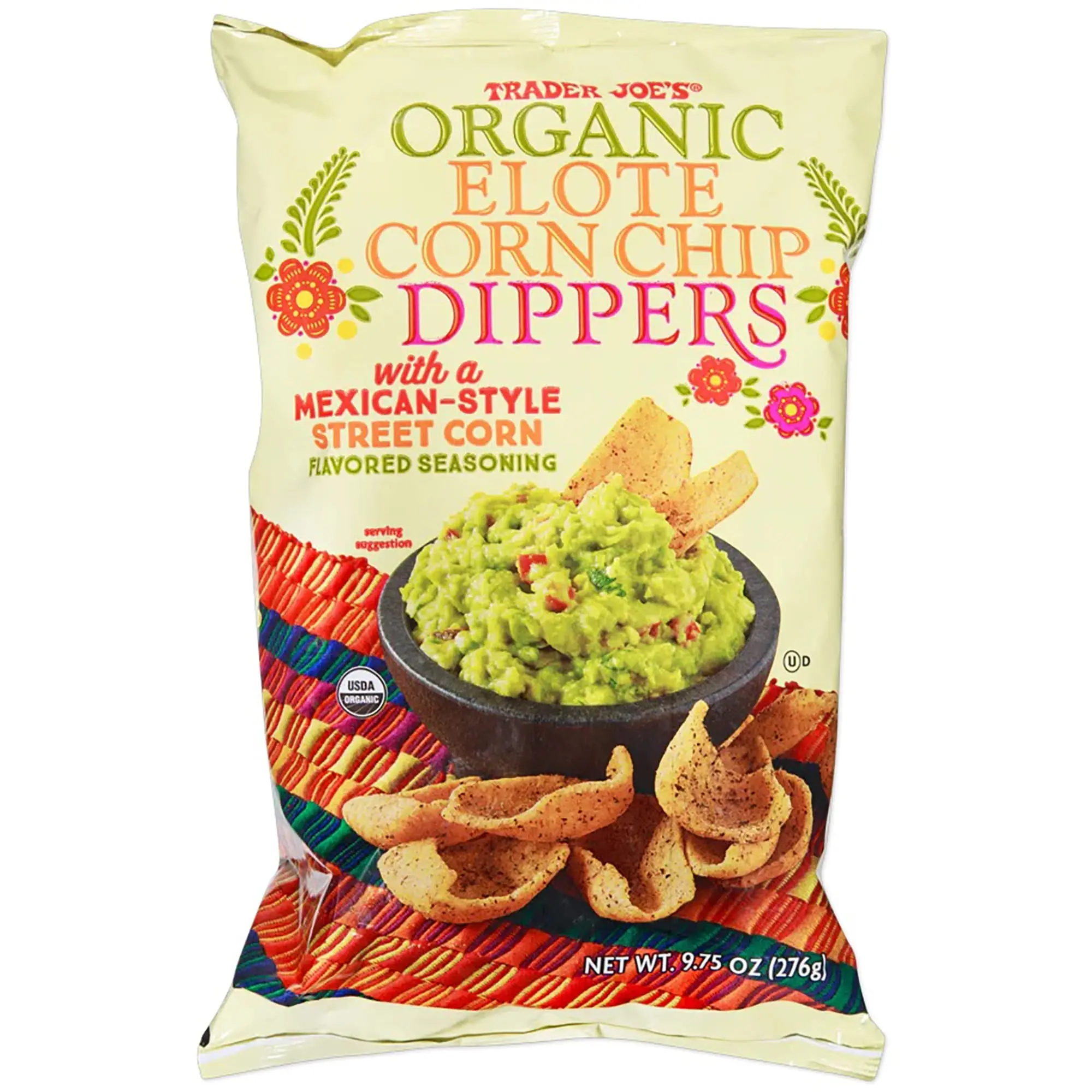 Trader Joe's Organic Elote Corn Chip Dippers - 9.75 oz Crisps & Puffed Snacks
