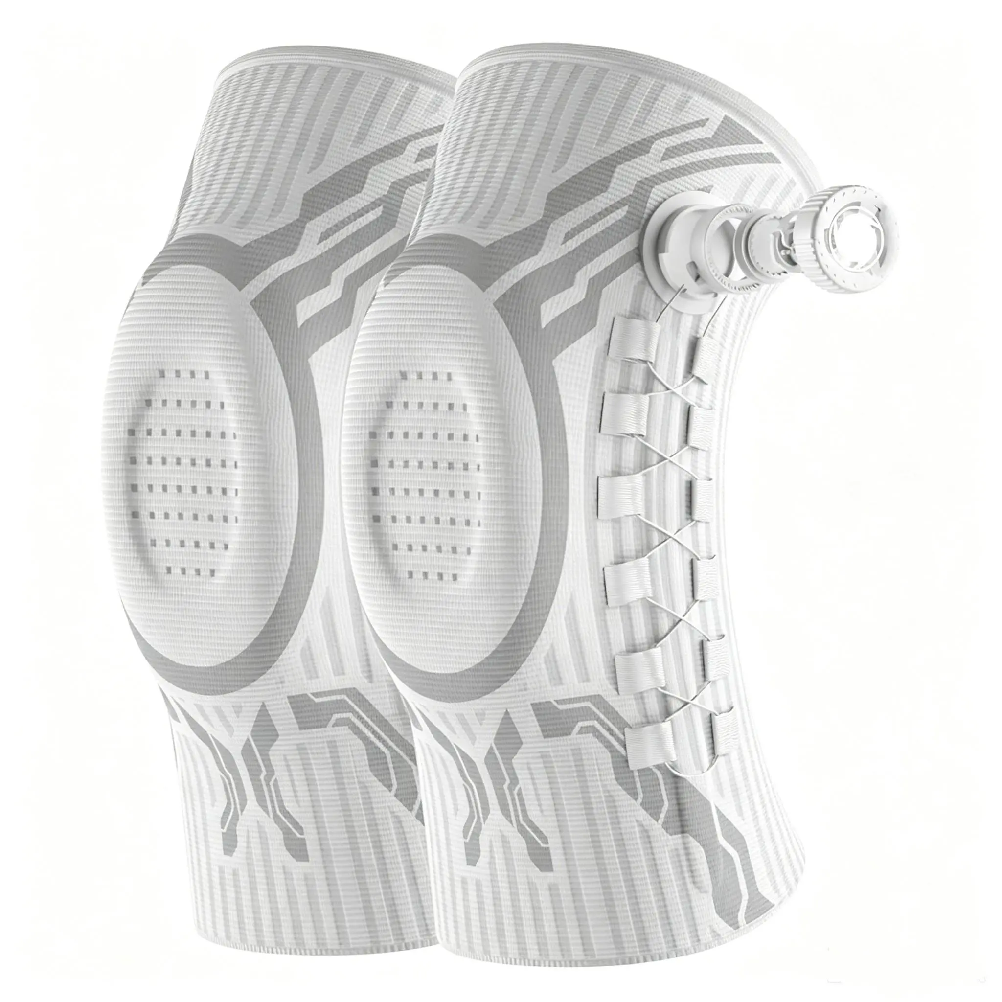 Professional Adjustable High-Support Knee Brace with Compression Dial, Customizable Fit, Patella Gel Pad, Dual Stabilizers for Men - Outdoor Sports, Running Aid, ACL Recovery (Father's Day Gift Option)