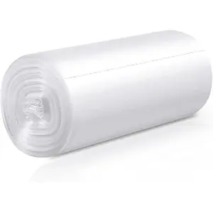 Small Trash Bags 100 Counts, Waikas Garbage Bags for Bathroom Car Mini Trash Can, Plastic Bag for Bedroom Living Room, 4 Gallons, White