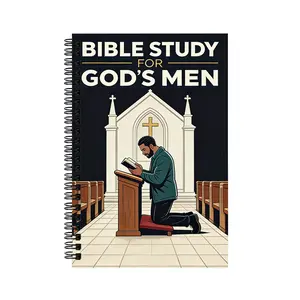 Bible Study for God's Men, Spiral Bound Male Devotional Notebook, Scripture Learning Guide, Prayer Journal, Spiritual Growth Tool