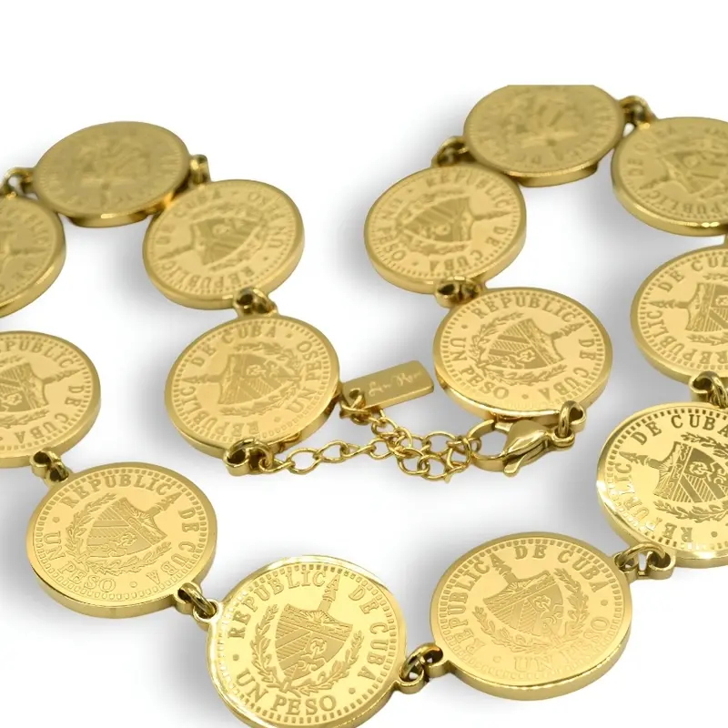 Multi Coin Necklace - High Quality - Stainless Steel