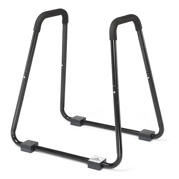 Black Mountain Products Heavy Duty Steel Dip Stand - 3000 lbs Rated Portable Workout Station for Resistance Training, Upper Body Workout, Rows, Body Pulls with Soft Foam Grips, Easy Assembly for Lean Muscle Building, Building Lean Muscle, Functional Train