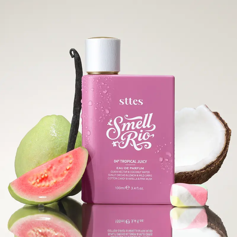 New Sttes Perfume 04# (Original Tropical Juicy) – Eau de Parfum for Women – Richer Scent, Longer Lasting – Guava Nectar, Vanilla, Cotton Candy – Perfumes & Fragrances (100ml / 3.4 fl oz)