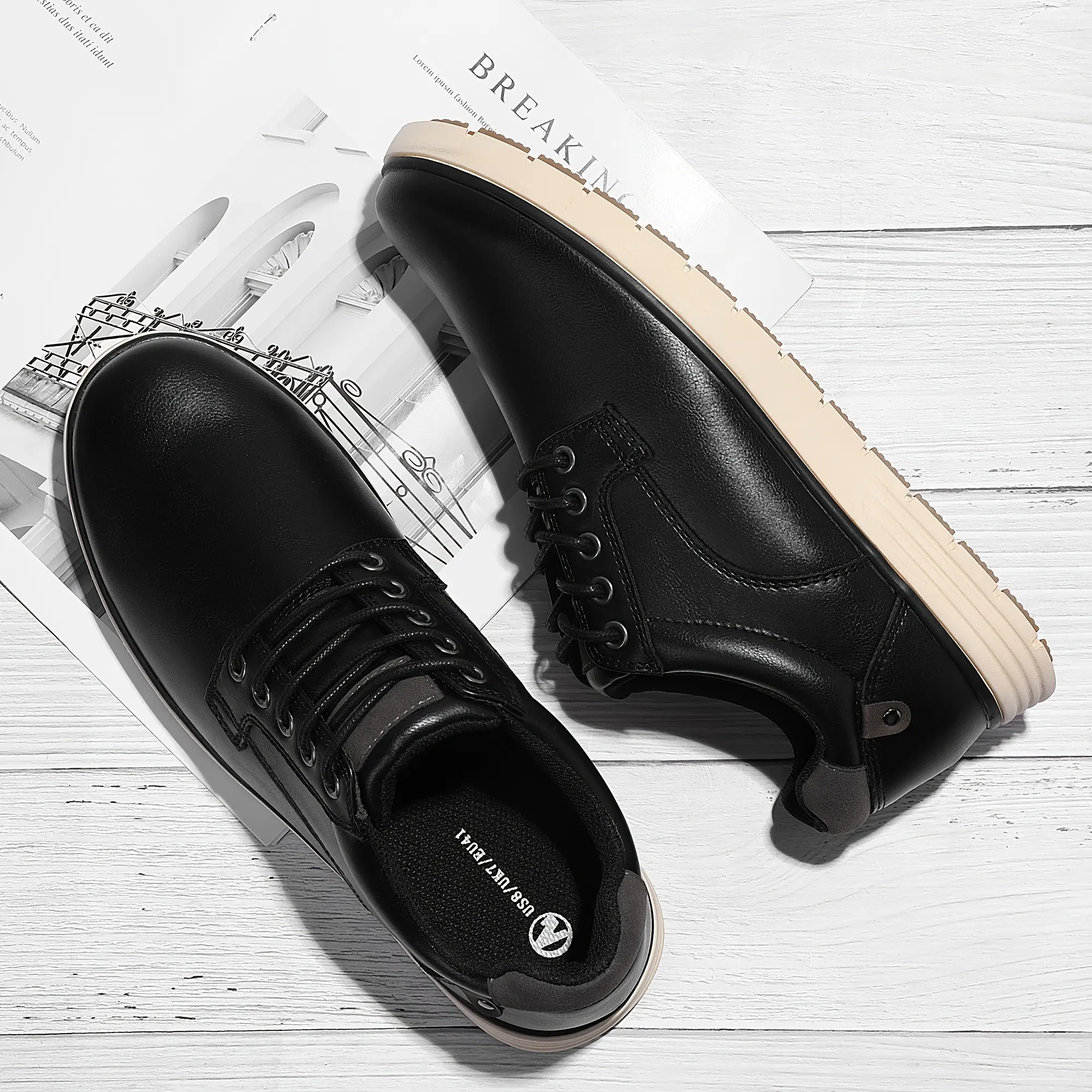 Sure Fit Black Men\'s Lace-Up Comfort Oxfords SHOESLOCKER Men main image 2