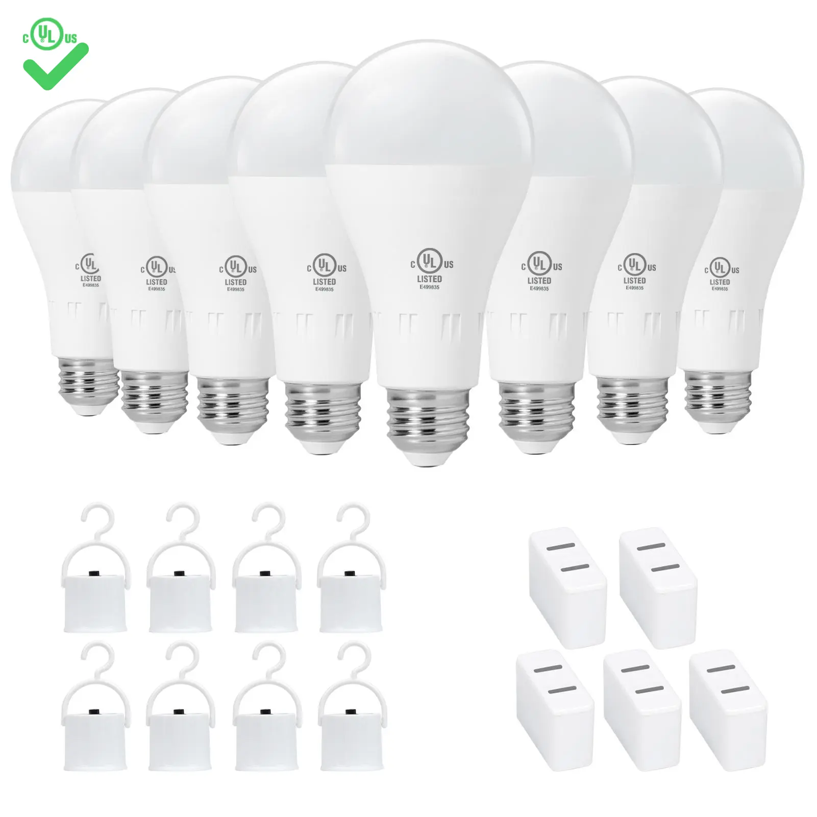 4 Pack Rechargeable Emergency Light Bulbs A21, Camping Lamp Battery Powered LED Light Bulb 3000K/5000k Daylight E26 E27 120 Volt 12W 60W Equivalent with 2000mAh for Home Power Outage Camping Hurricane incandescent  light emergency  light  bulb