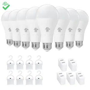 4 Pack Rechargeable Emergency Light Bulbs A21, Camping Lamp Battery Powered LED Light Bulb 3000K/5000k Daylight E26 E27 120 Volt 12W 60W Equivalent with 2000mAh for Home Power Outage Camping Hurricane incandescent  light emergency  light  bulb