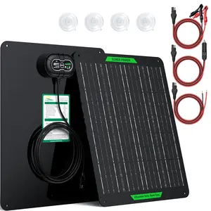 SUNER POWER Waterproof 20W 12V Solar Battery Charger & Maintainer PRO, Built-in UltraSmart MPPT Charge Controller, 12 Volt Solar Panel Trickle Charging Kits for Car Automotive Boat Marine RV Trailer