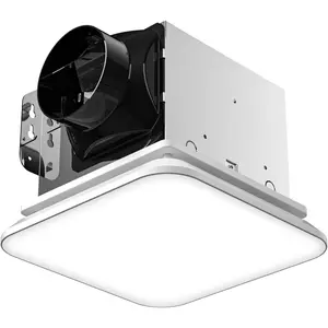 Bathroom Exhaust Fan with Light, 110 CFM 43W Ceiling Mount Shower Ventilation Exhaust with Light, 1.0 Sones Bathroom Vent with Light, Bathroom Fan 1200LM LED Light 3000K/4000K/5000K