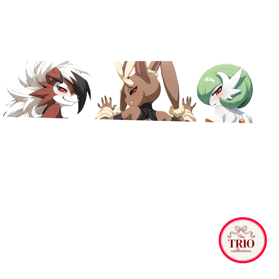 Mega Wolf Fantasy Trio Anime Vinyl Sticker Waterproof Decal Elegant Creature Group Laptop Water Bottle Decorative Gift