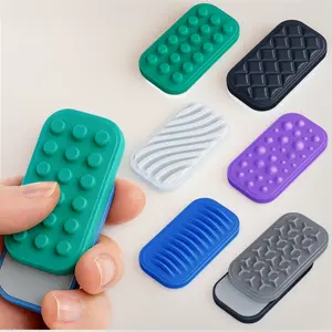 Magnetic Fidget Sliders 6 Pack: Sensory Textured Silicone Toys, Silent Stress Relief for Kids & Adults, Desk Toys for Office, Classroom, Travel, Easter Basket Stuffers