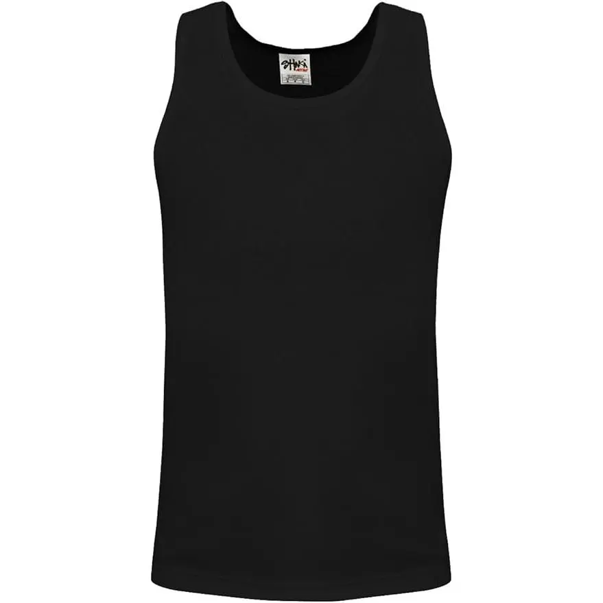 Shaka Wear Men's Basic Sleeveless Tank Top Cotton Solid Muscle Workout T-Shirt Undershirt Activewear
