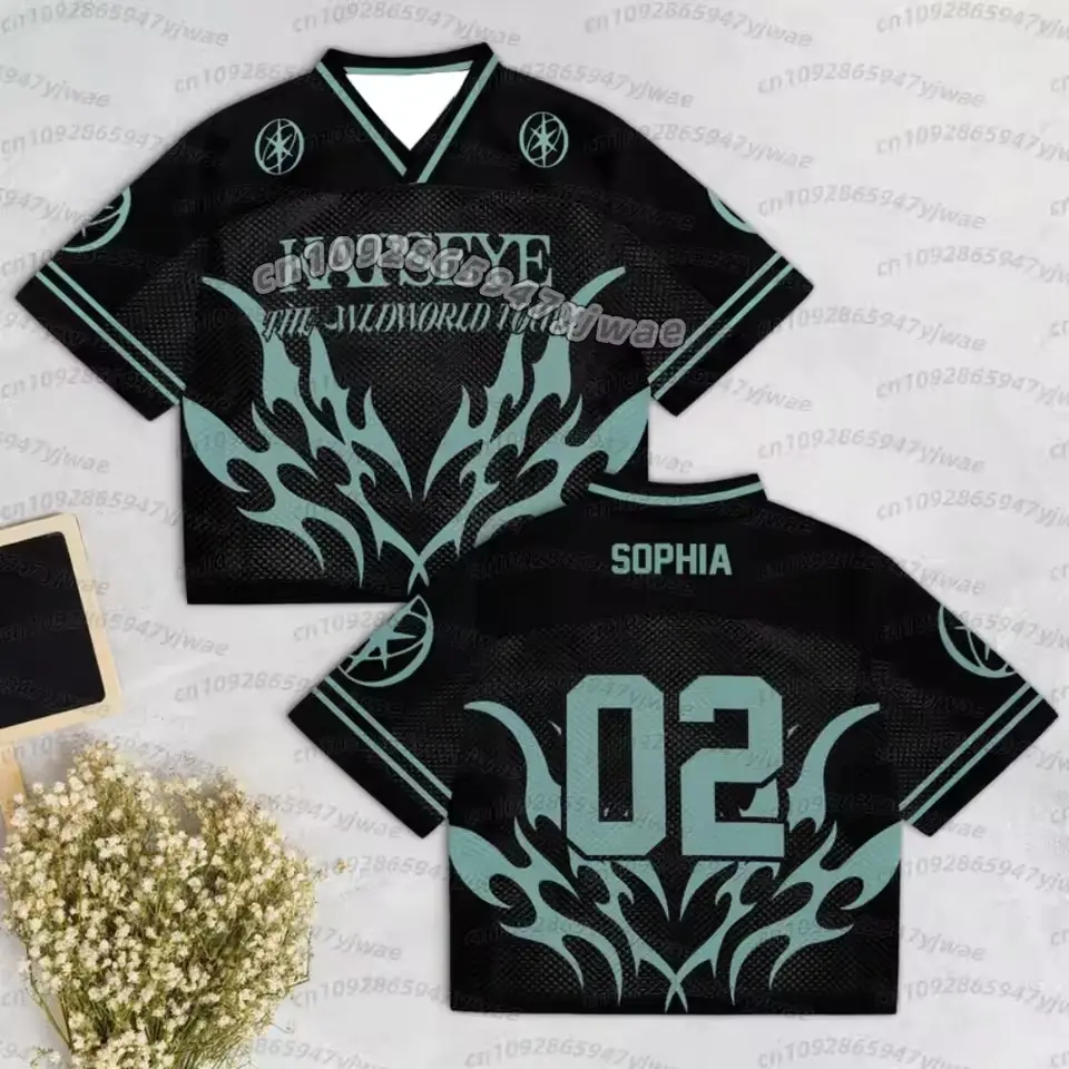 Summer Women's The Wildworld Tour 2026 Mesh Jersey Fan Concert Lightweight K-Pop Inspired Jersey