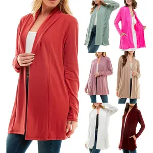 Women's Casual Lightweight Open Front cardigan and Soft Basic Drape Long Sleeve Sweater Coat (S-3XL) outfit girls cardigan Womenswear Comfortable Formal Knitwear Formal Knitwear