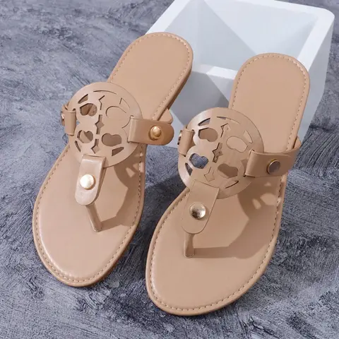 Women's Fashionable Hollow Out Design Slide Sandals, Stylish Flat Sandals, Casual Comfortable Flat Sandals for Summer, Lightweight Breathable Shoes for Daily Wear, Footwear Strap Slides, Classy Sandals, Trending Sandals #GLOBAL PICKS