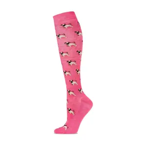 Memoi Unisex Pretty Pups Pug Compression Knee-High Socks
