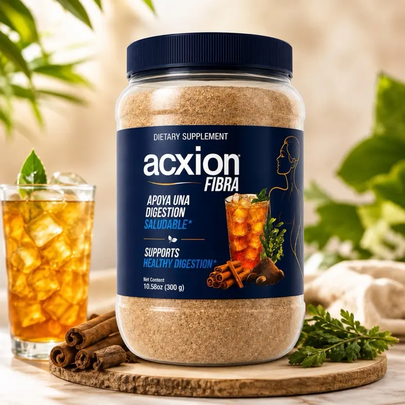 Acxion Fibra Plant-Based Fiber Powder 300g - Daily Digestive Supplement, Easy to Mix, Natural Fiber Blend for Healthy Digestion